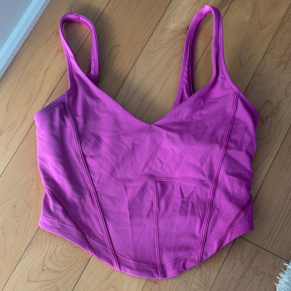 lululemon Align corset pink tank- light support
